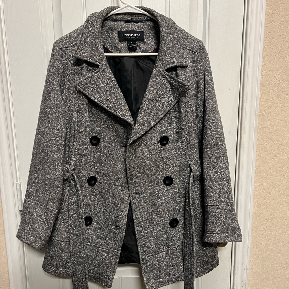 Liz Claiborne New York Fully Lined Jacket Pea Coat